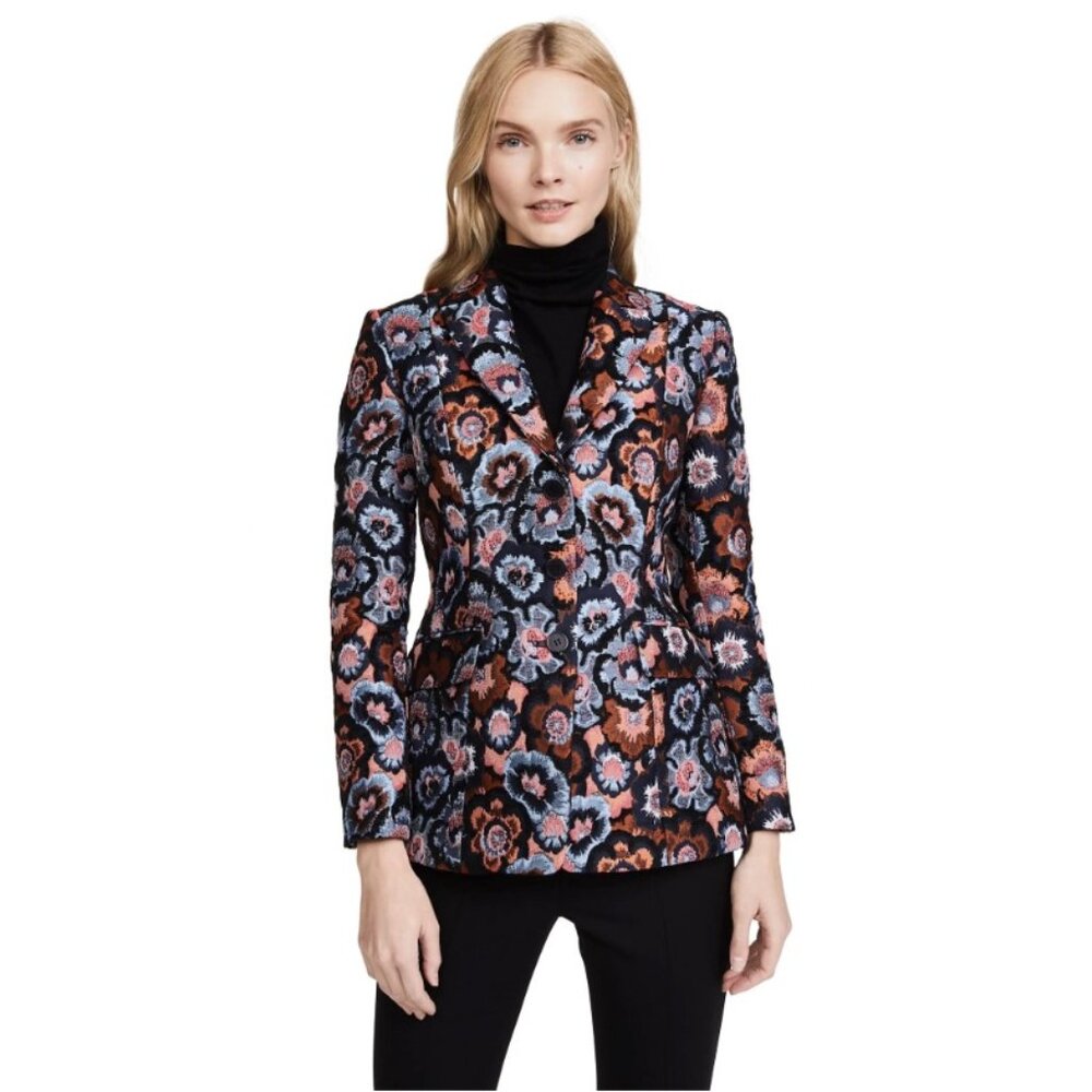Theory Floral Jacquard Blazer / Riding Jacket